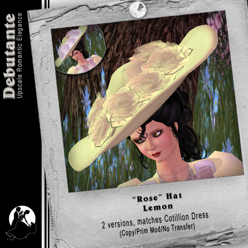 *Deb* "Rose" Hat Boxed Lemon