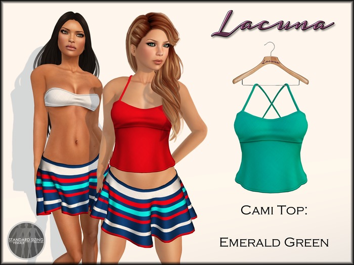 *LACUNA* Cami Top - Emerald Green