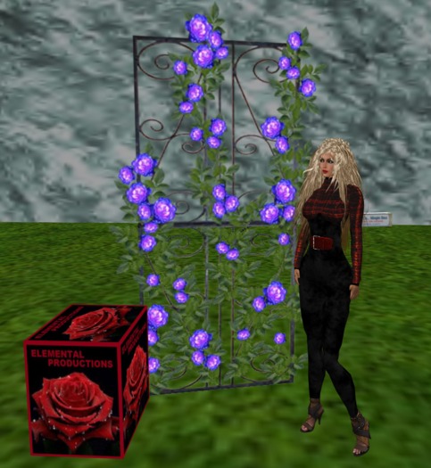 Rose Tressel 2 Tone Blue Box