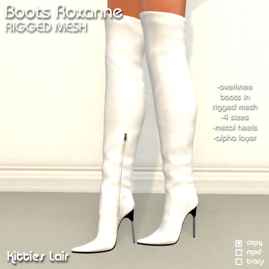 *KL* Overknees Roxanne Off White