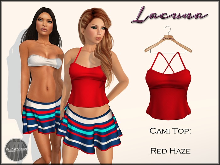 *LACUNA* Cami Top - Red Blaze