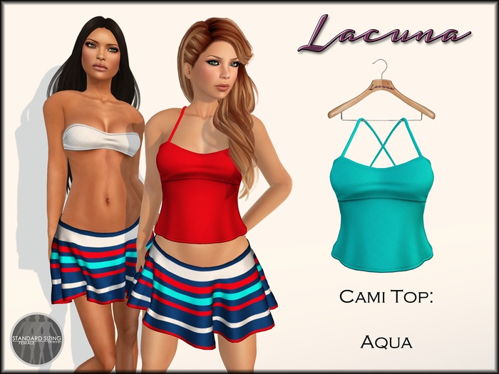 *LACUNA* Cami Top - Aqua