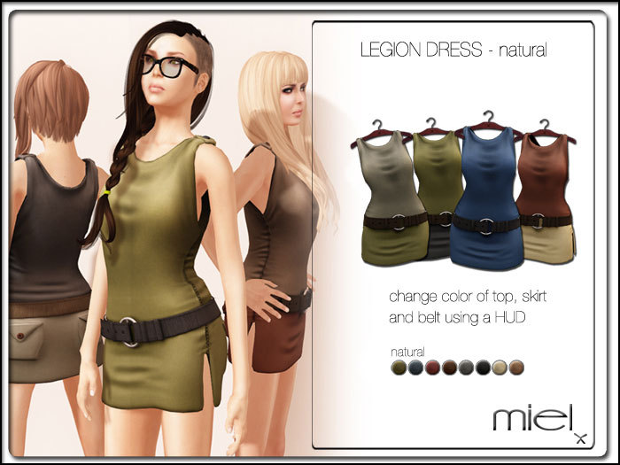 Second Life Marketplace MIEL LEGION DRESS natural (MESH)