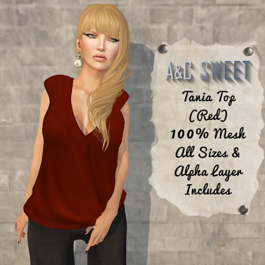 {A&C} Sweet-Tania Top (Red)