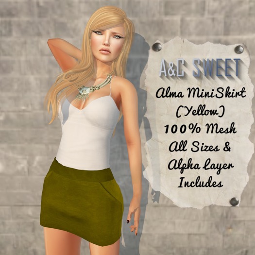 {A&C} Sweet-Alma MiniSkirt (Yellow)