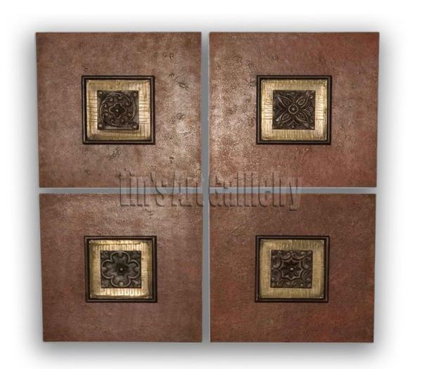 bronze squares with shadow
