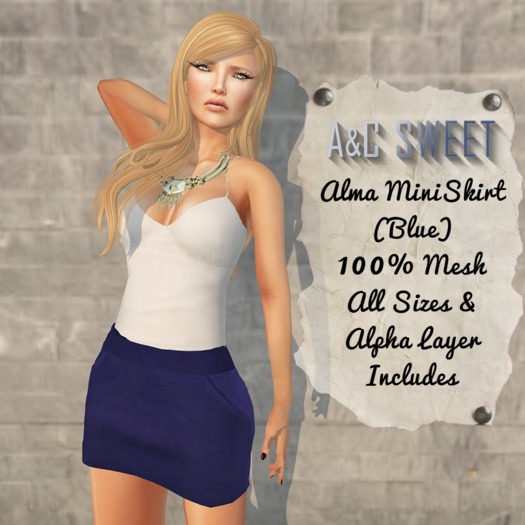 {A&C} Sweet-Alma MiniSkirt (Blue)