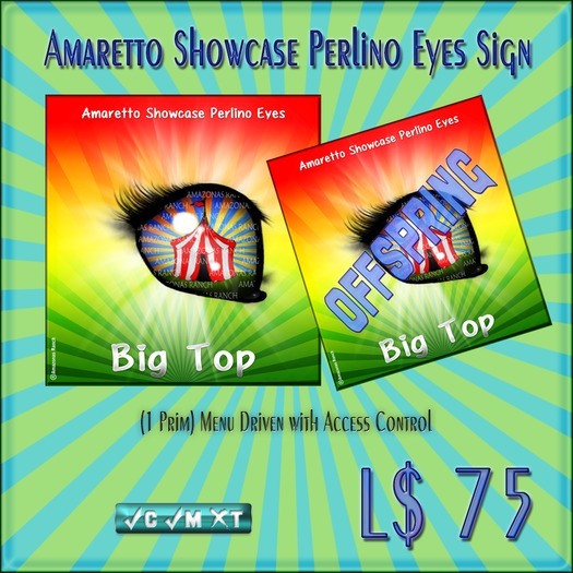 Big Top Perlino Showcase Eyes Sign (Boxed)