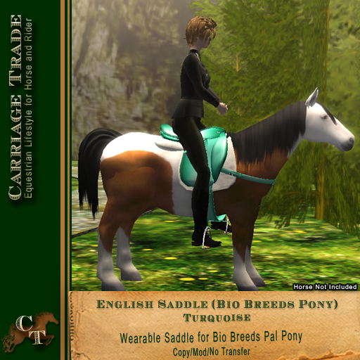 @CT@ English Saddle (Bio Breeds Pony) Turquoise