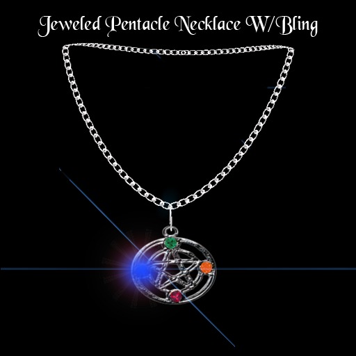 Pentagram necklace with Bling