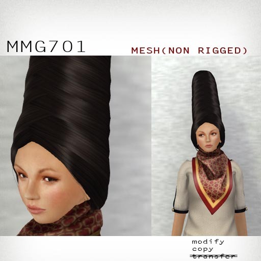 *booN MMG701 hair black/chocolate/purple