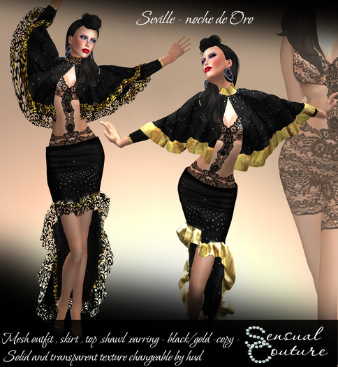 Mesh Seville - Noche de Oro * gold/black *