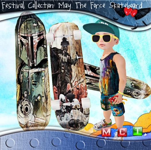 .:[AMAME]:. Kids May The Force Skateboard