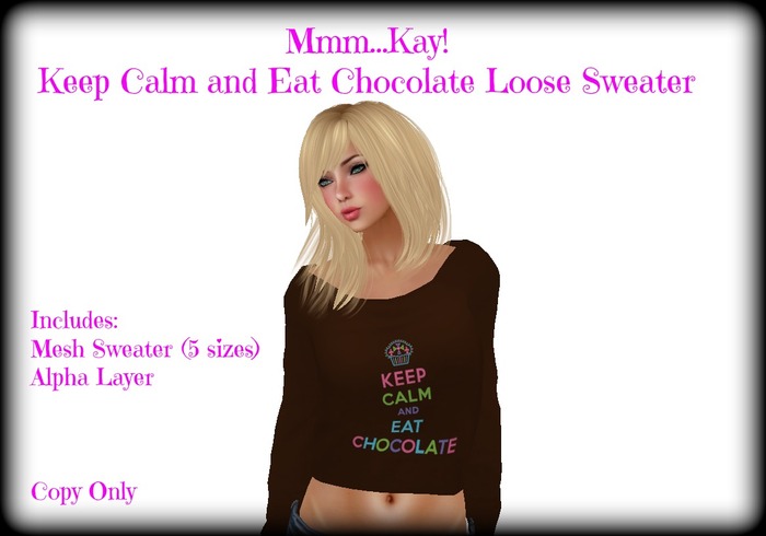 Mmm...Kay! Keep Calm Mustache Loose Sweater