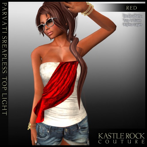 :KR: Parvati Strapless Top - Dark - Blue