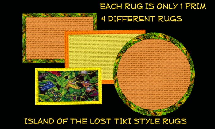 ISLAND OF THE LOST TIKI RUG SET BOXED