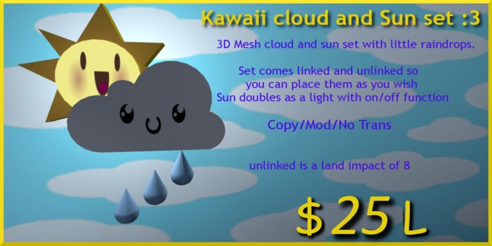 Kawaii cloud and Sun Set