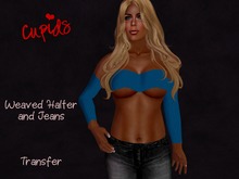 Halter and Jeans Teal