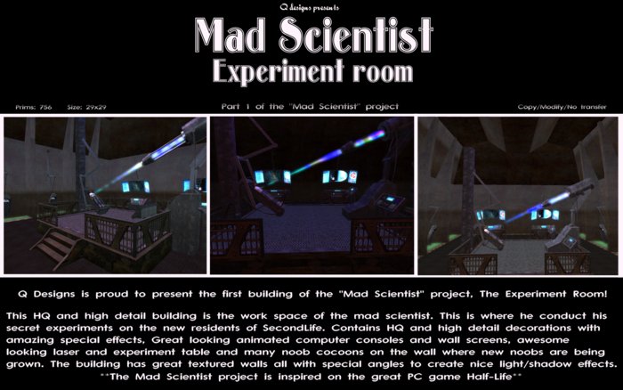 * Mad Scientist - Experiment room * 