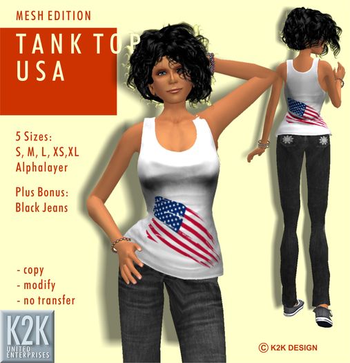 mesh - tank top usa #
