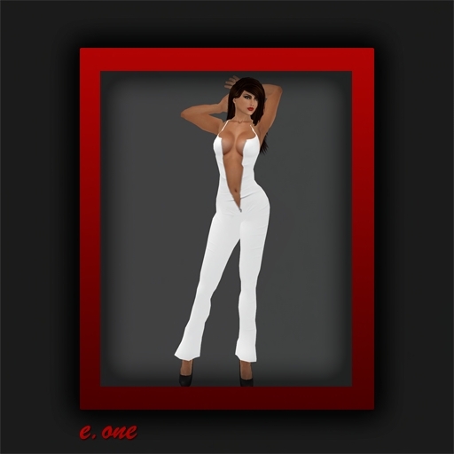e.one Zip Up Jumpsuit White
