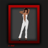 e.one Zip Up Jumpsuit White