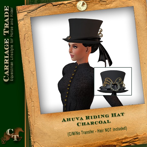 @CT@ Ahuva Riding Hat (Boxed) Charcoal