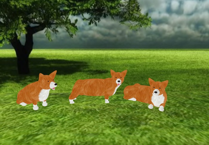 Welsh Corgi - Pembroke - Red Scripted and Animated Dog