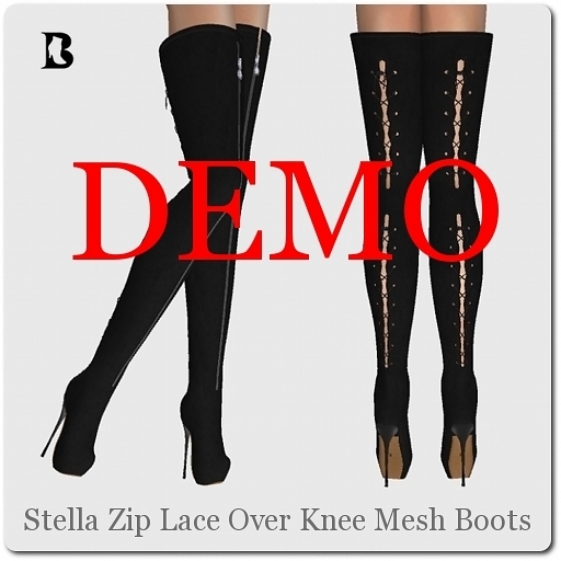 Stella Zip Lace Over Knee R-Mesh Boots DEMO's