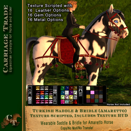 @CT@ Turkish Bridle & Saddle Set (Amaretto)