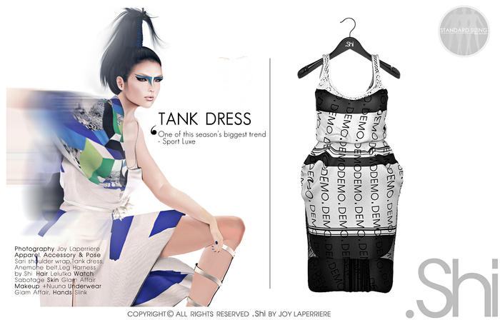 .Shi : Toga Dress {Black} [Rigged Mesh]