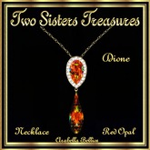 TST - DIONE RED OPAL TEAR DROP DIAMOND NECKLACE YG