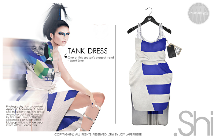 .Shi : Toga Dress {Black} [Rigged Mesh]