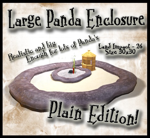 Large Panda Enclosure ~ Plain ~ boxed