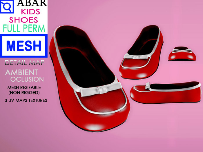 ABAR - SH034 KIDS SHOES / BABY / CHILD / KID - MESH - AMBIENT OCLUSION  - Full Perm