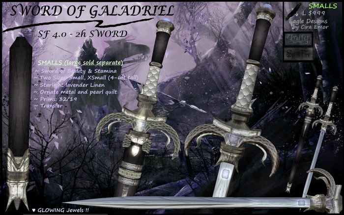 SWORD OF GALADRIEL (SF-2H) Sm & Xsm