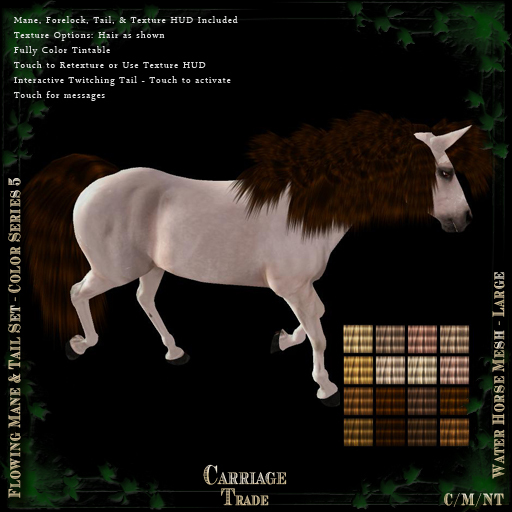 @CT@ Flowing Mane & Tail SET Water Horse Mesh LH (Boxed Set)  Color Series 5