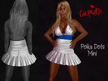 Polka Dot Halter Mini Teal Blue