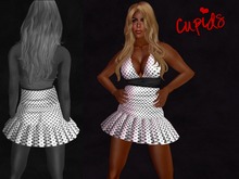 Polka Dot Halter Mini Black