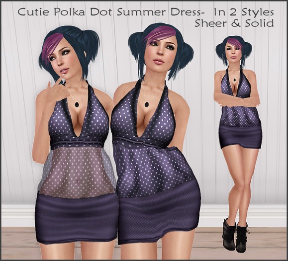 Crazy Daisy, Polka Dot Dress- Teal Blue