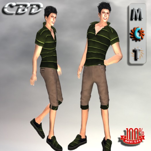 CBD - Classic Black Matching Short & Shirt Set