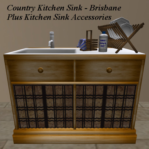 Second Life Marketplace Country Kitchen Sink & Accessories Brisbane