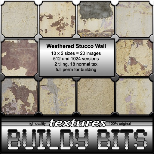 ~Buildy Bits~ Weathered Stucco Wall