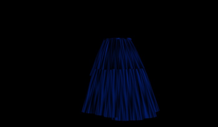 !KD! FLEXI SKIRT Long Blue