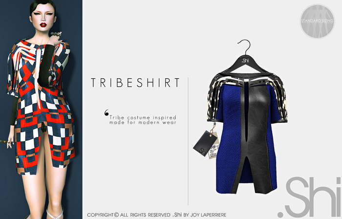 .Shi : Tribe Shirt {Blue Houndstooth}