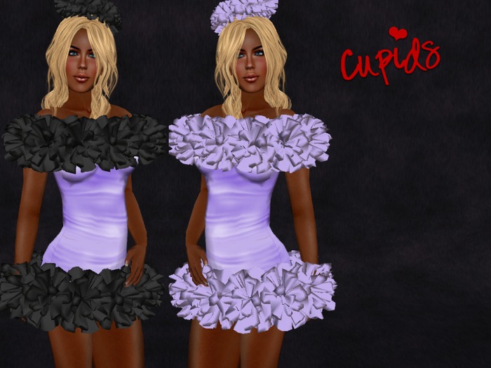 Ruffled Cocktail Dress Mini Lilac