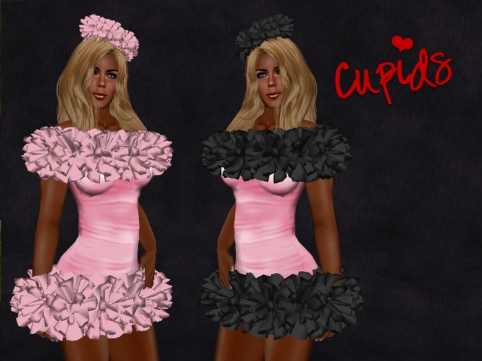 Ruffled Cocktail Dress Mini Pink