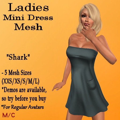 *SRC* Ladies Mini Dress (Shark)(Mesh)