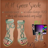 ON SALE NOW !! HH Green Suede Heels