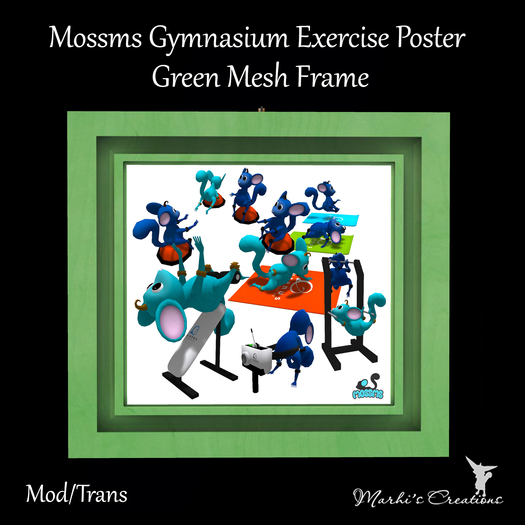Gymnasium exercise poster Green